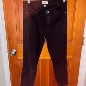 PAIGE Women's Classic Black Skinny Jeans